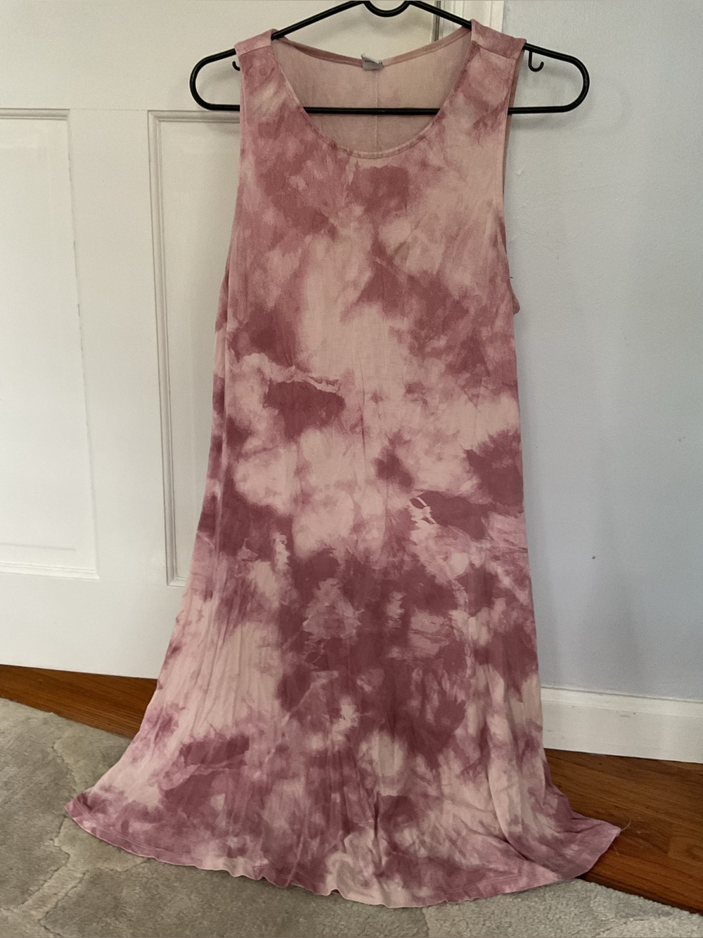 Sleeveless Tie-Dye Pink Dress
